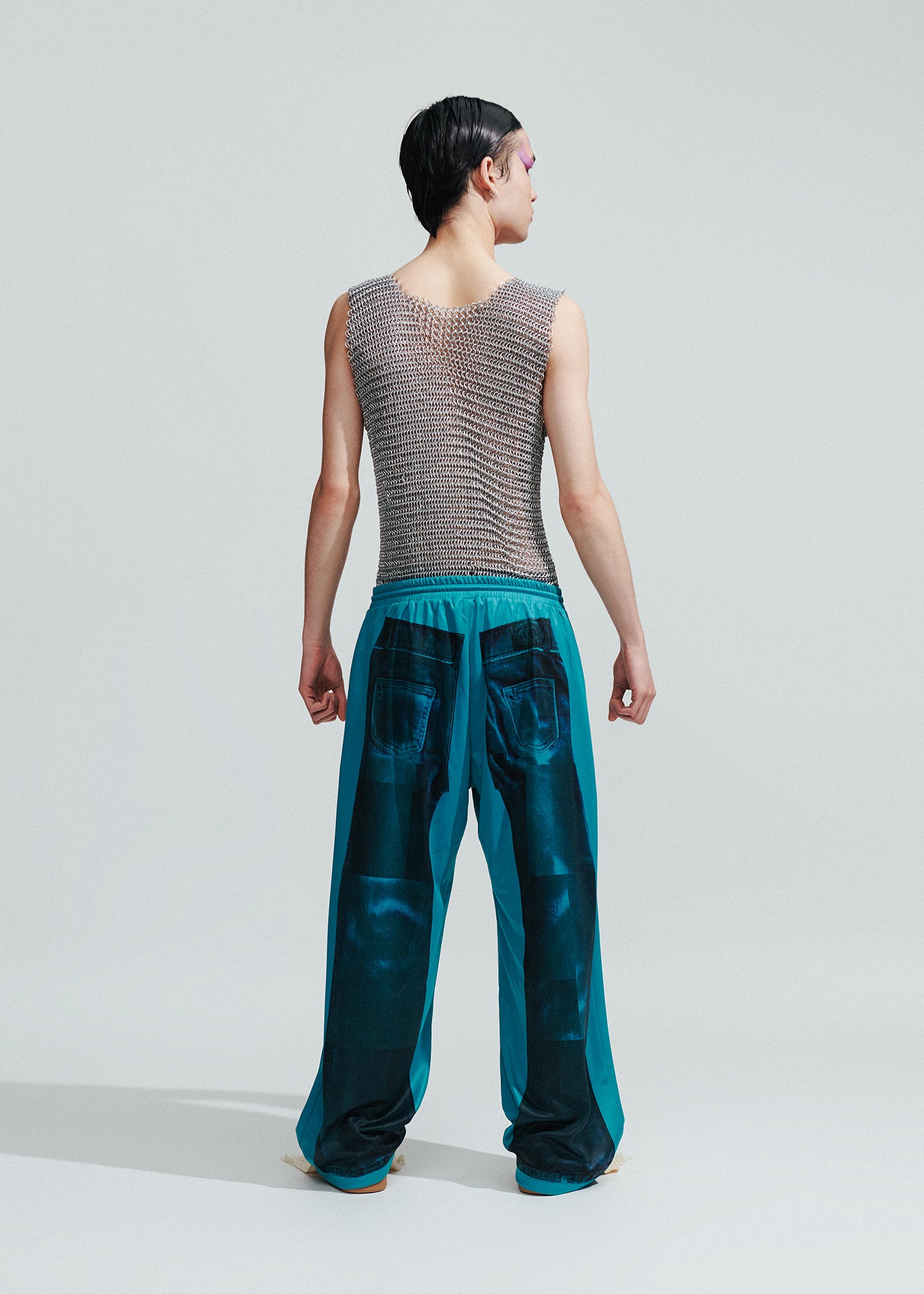 The Denim Tracksuit Pants | Teal