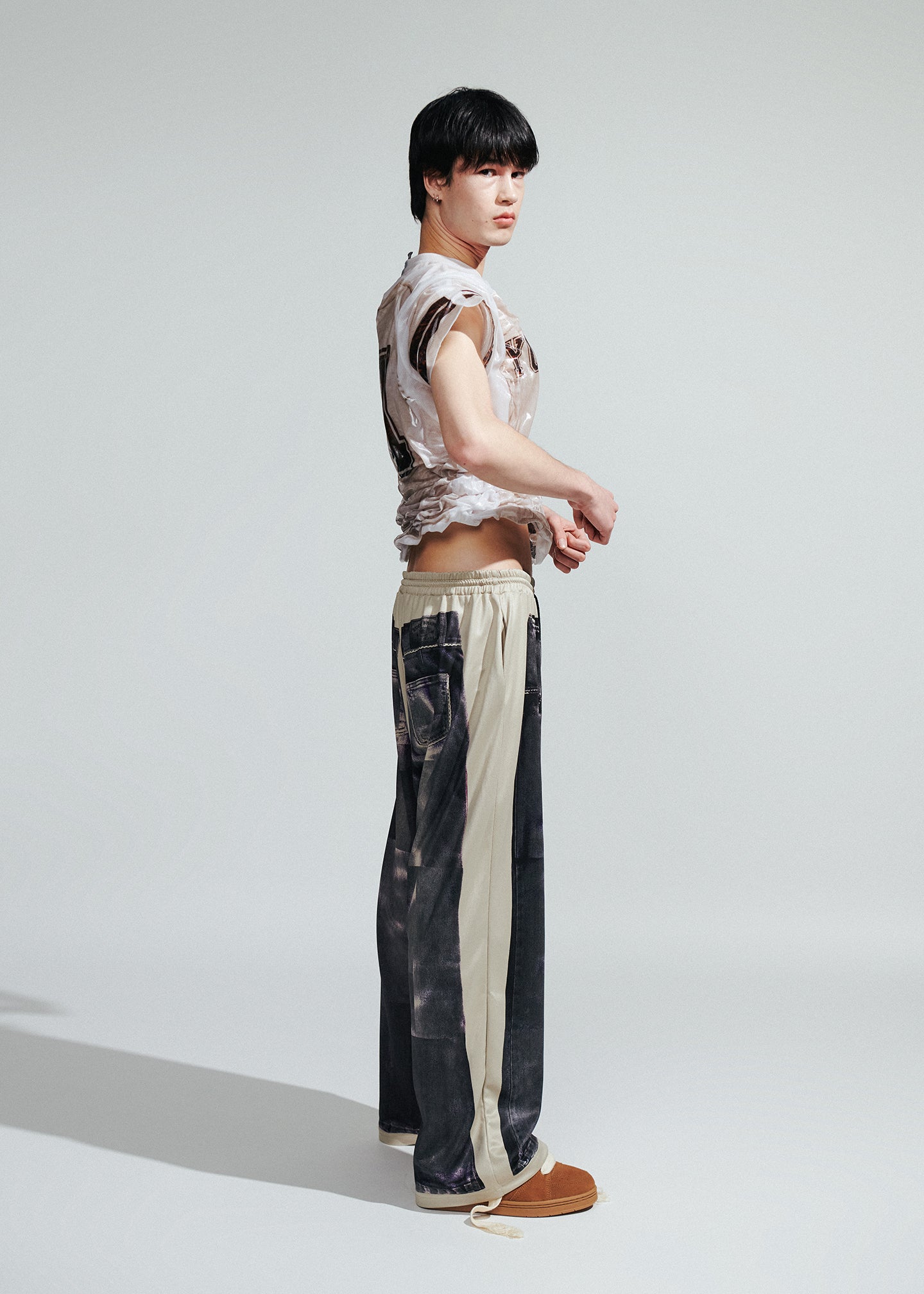 The Denim Tracksuit Pants – Sand
