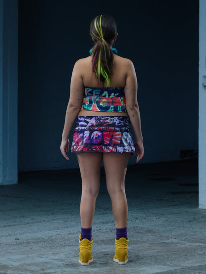 The Reversible Wrap Skirt  | Neon / Lilac