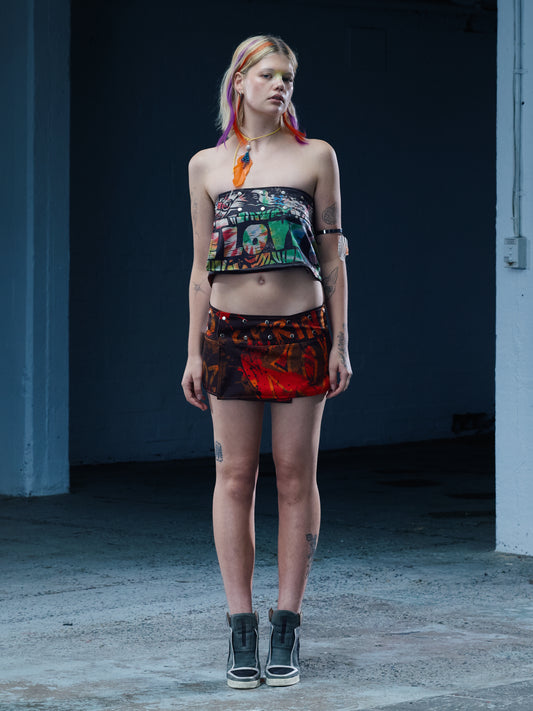 The Reversible Wrap Skirt  | Orange / Mocha