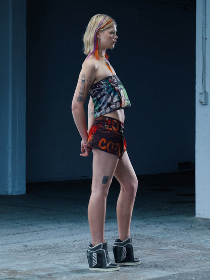 The Reversible Wrap Skirt  | Orange / Mocha