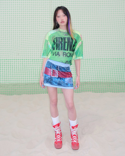 The Belt Skirt | Azure