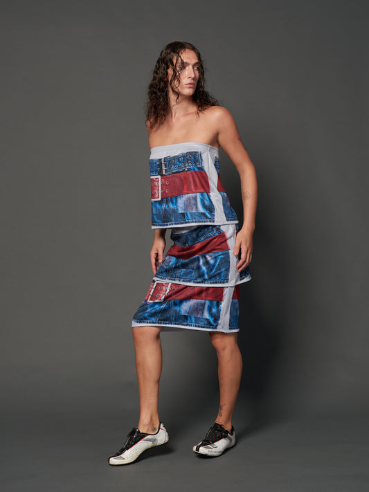 The Belt Skirt | Silver
